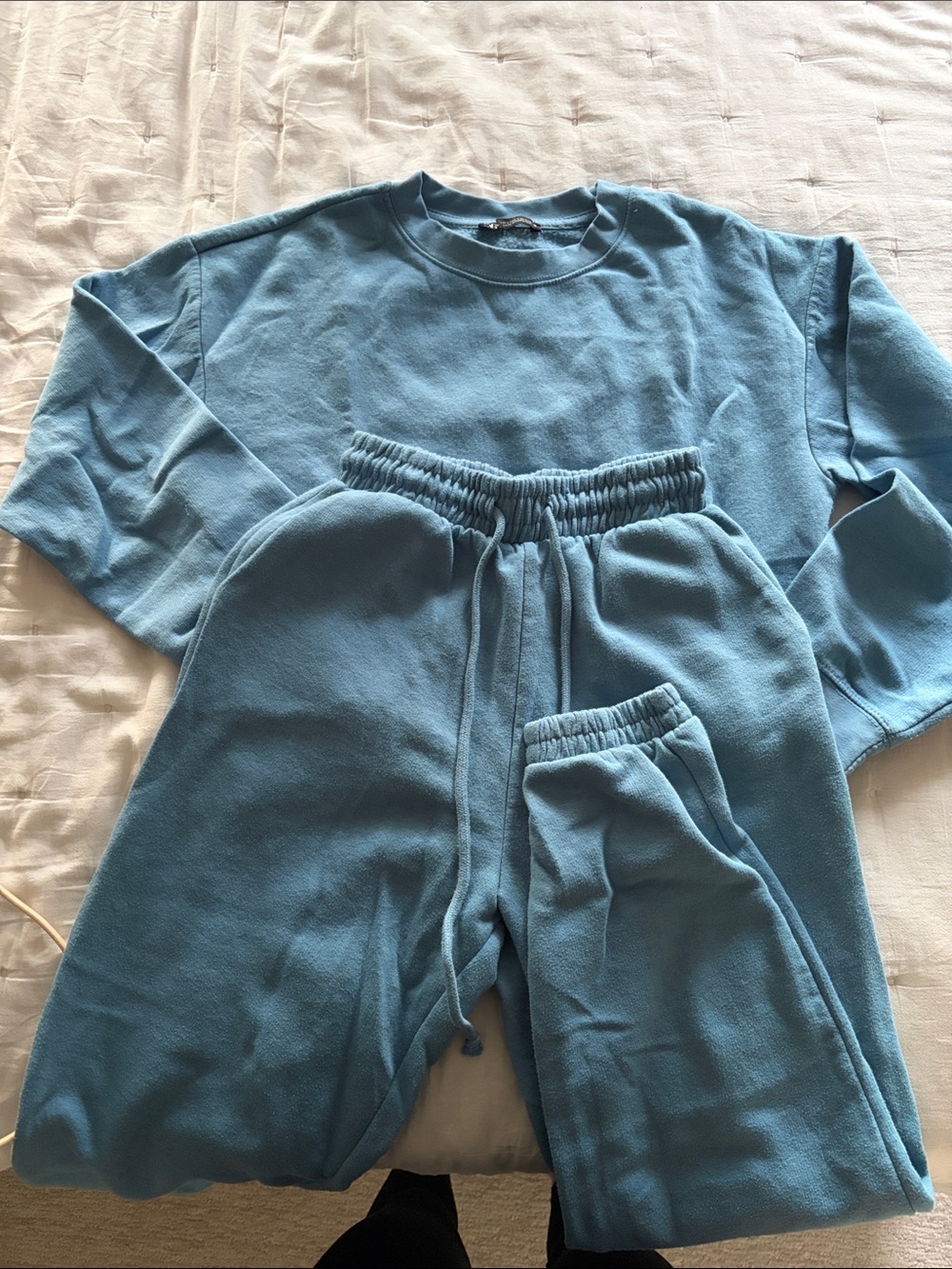 Zara Light Blue Track Sweatshirt and Joggers Set